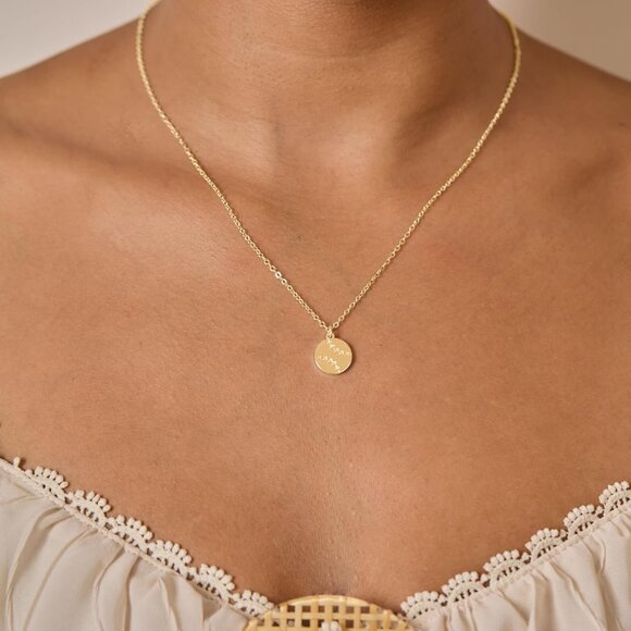 ⚡14k Gold Plated Necklace for Women Boots Bow Sun Moon Horse Evil Eye Conch - Picture 5 of 8